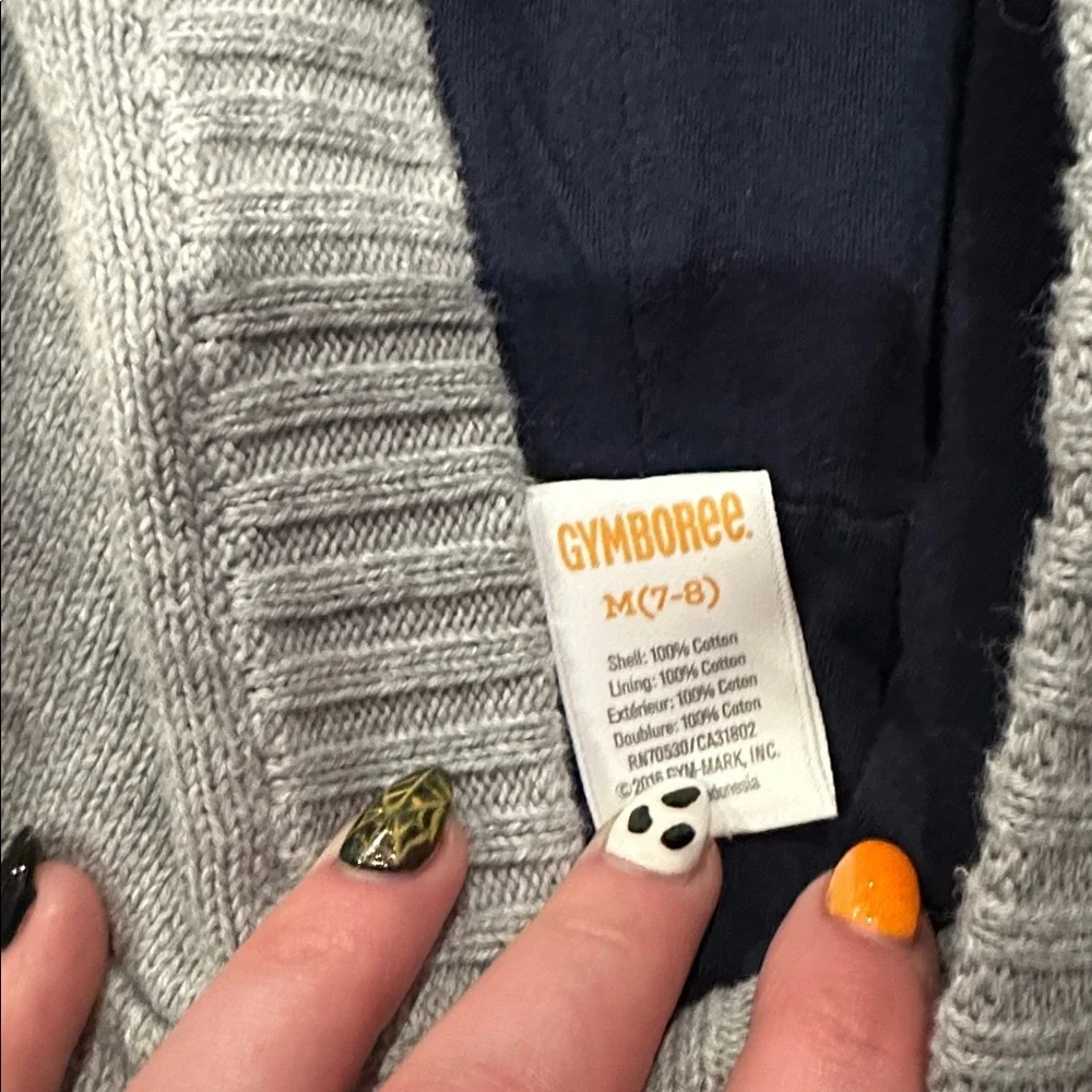 Gymboree Gray and Blue Patterned Sweater